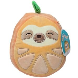 Squishmallows Simon Sloth Orin Orange Costume Squad 8" Kellytoy Stuffed Plush